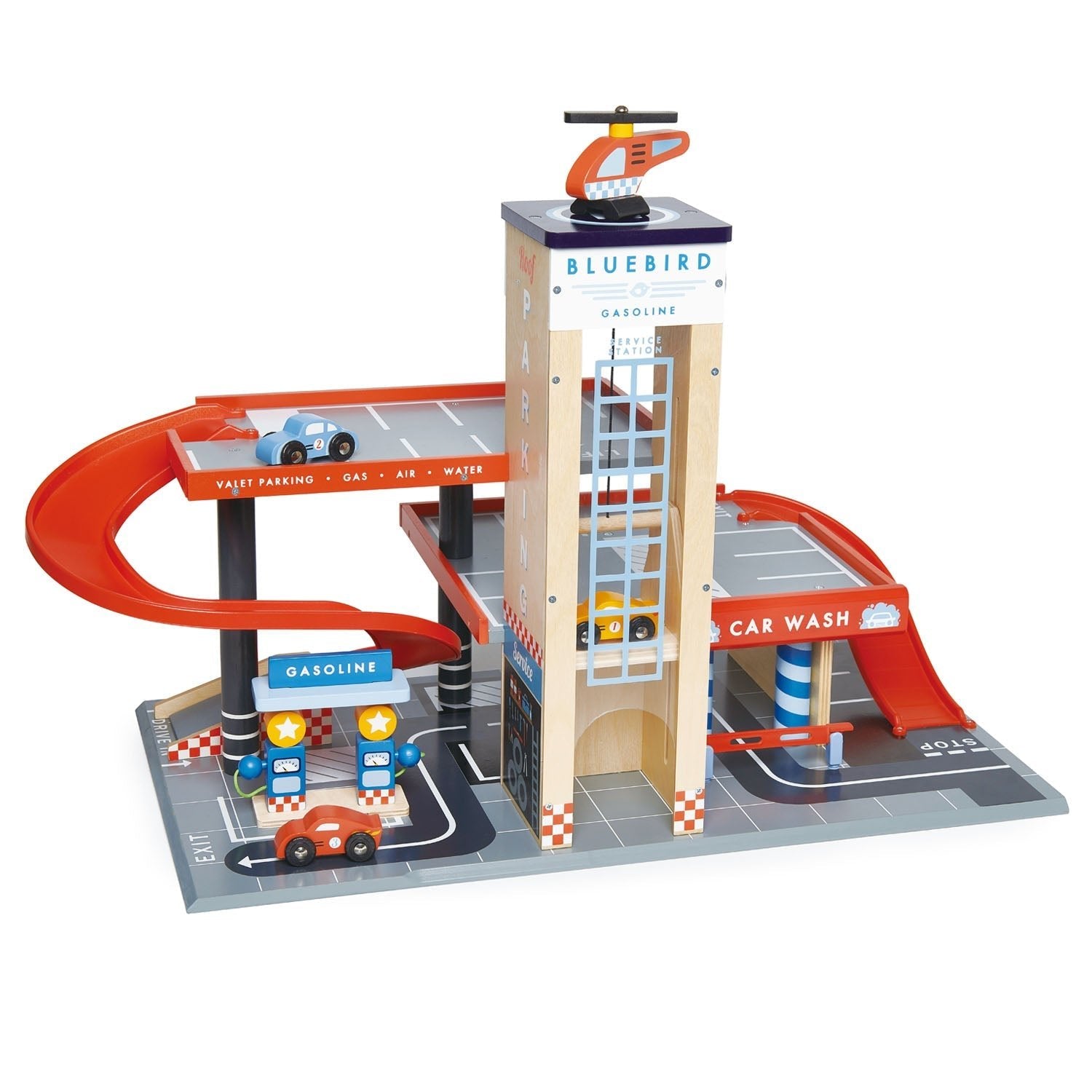 Wooden Car Garage / Service Station Playset - Baby&More