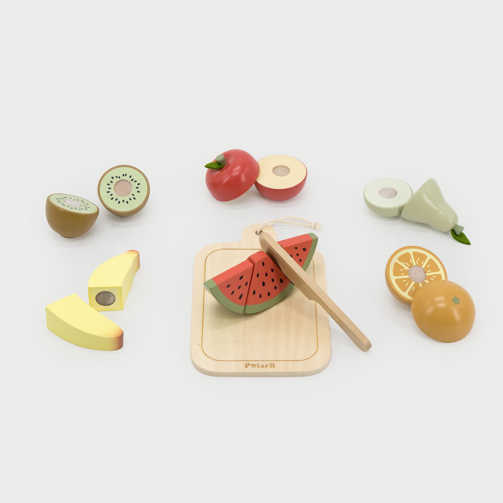 Wooden Cutting Fruit with Wooden Knife & Board - Baby&More