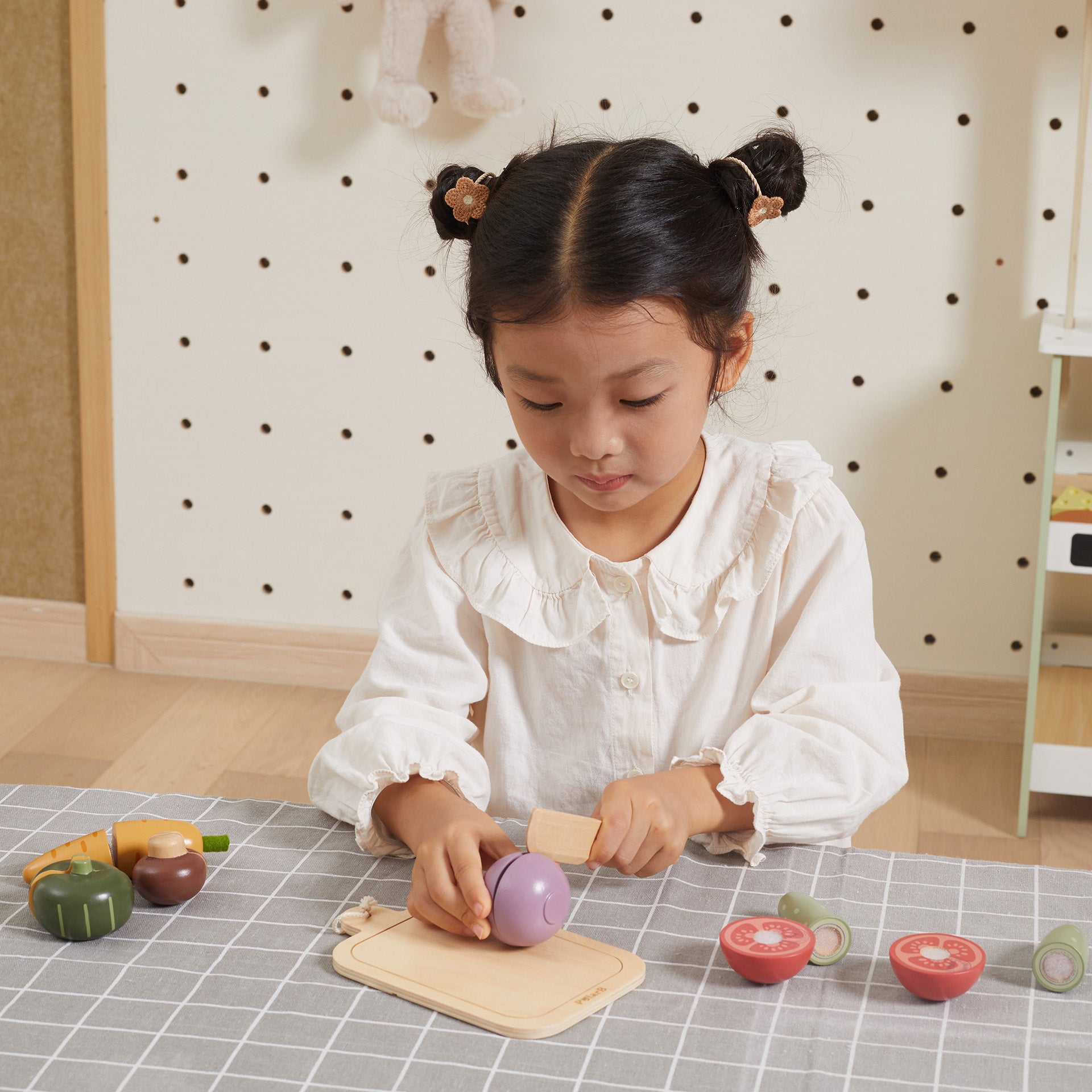 Wooden Cutting Vegetables with Wooden Knife & Chopping Board - Baby&More