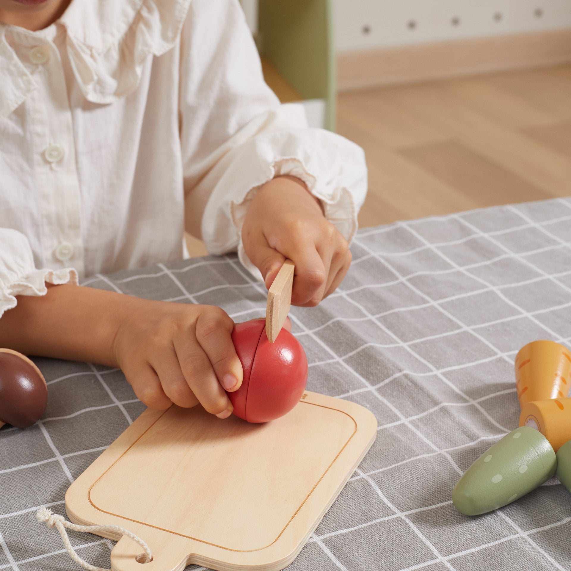 Wooden Cutting Vegetables with Wooden Knife & Chopping Board - Baby&More