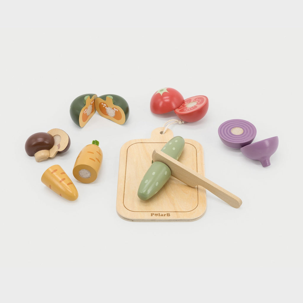 Wooden Cutting Vegetables with Wooden Knife & Chopping Board - Baby&More