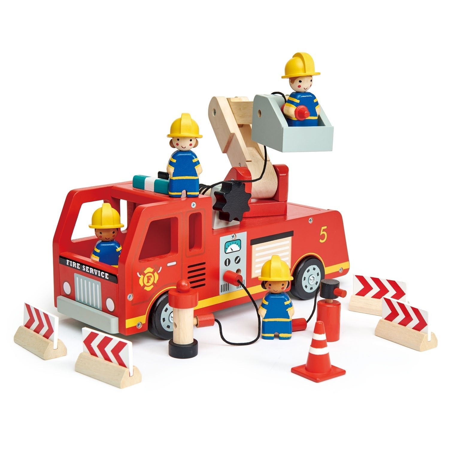 Wooden Fire Engine Playset - Baby&More
