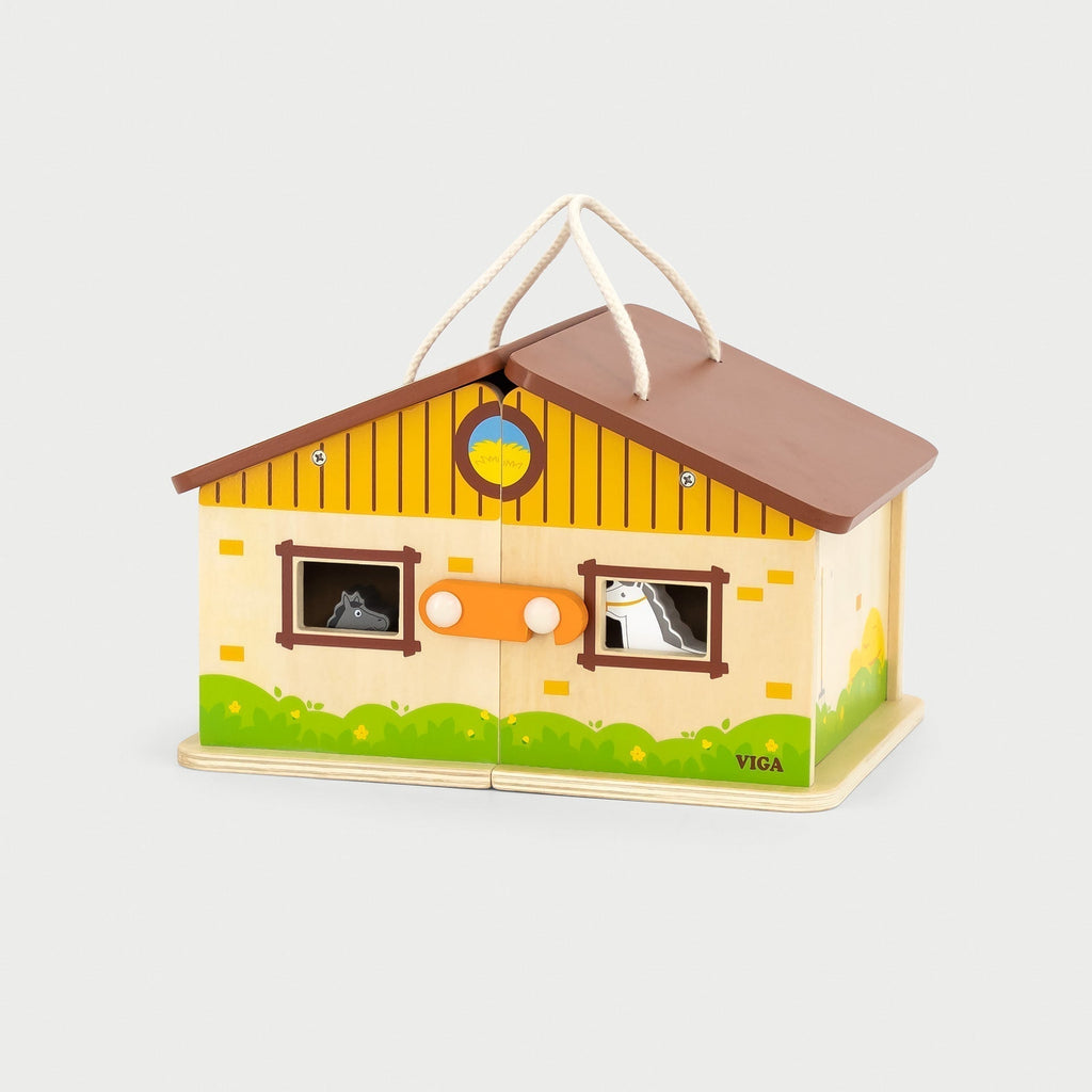 Wooden Foldable Stable Playset - Baby&More