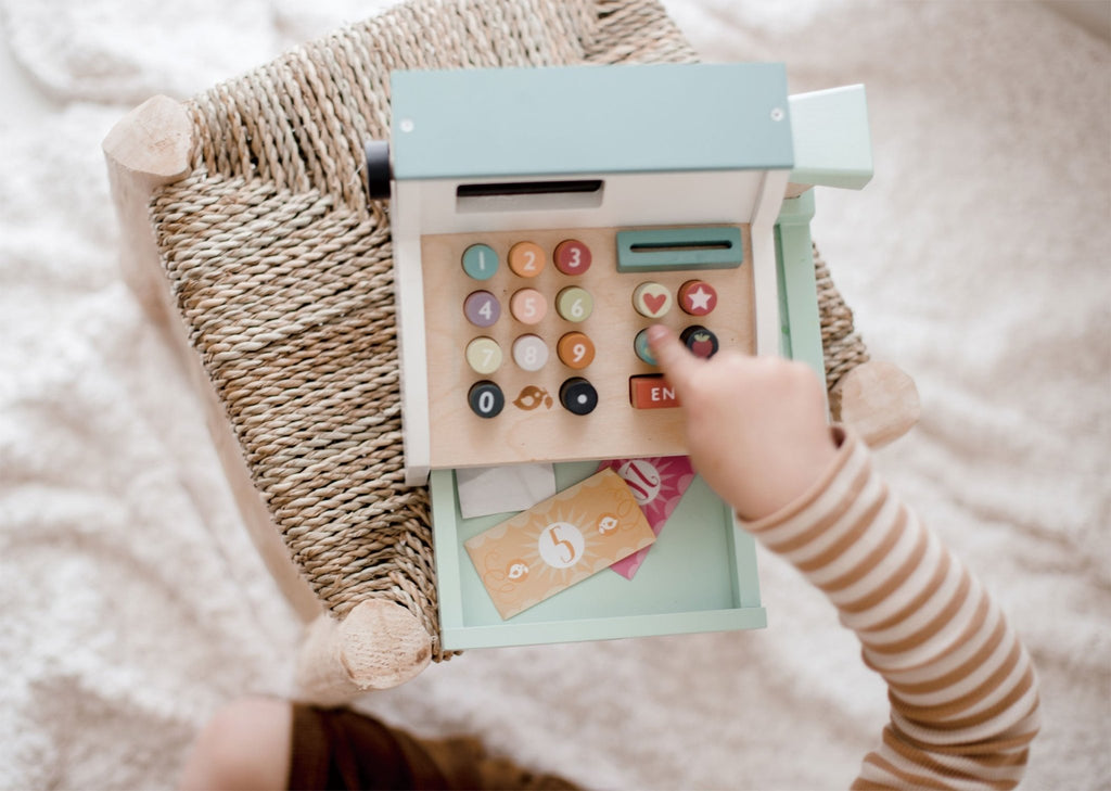 Wooden General Stores Till with Play Money - Baby&More