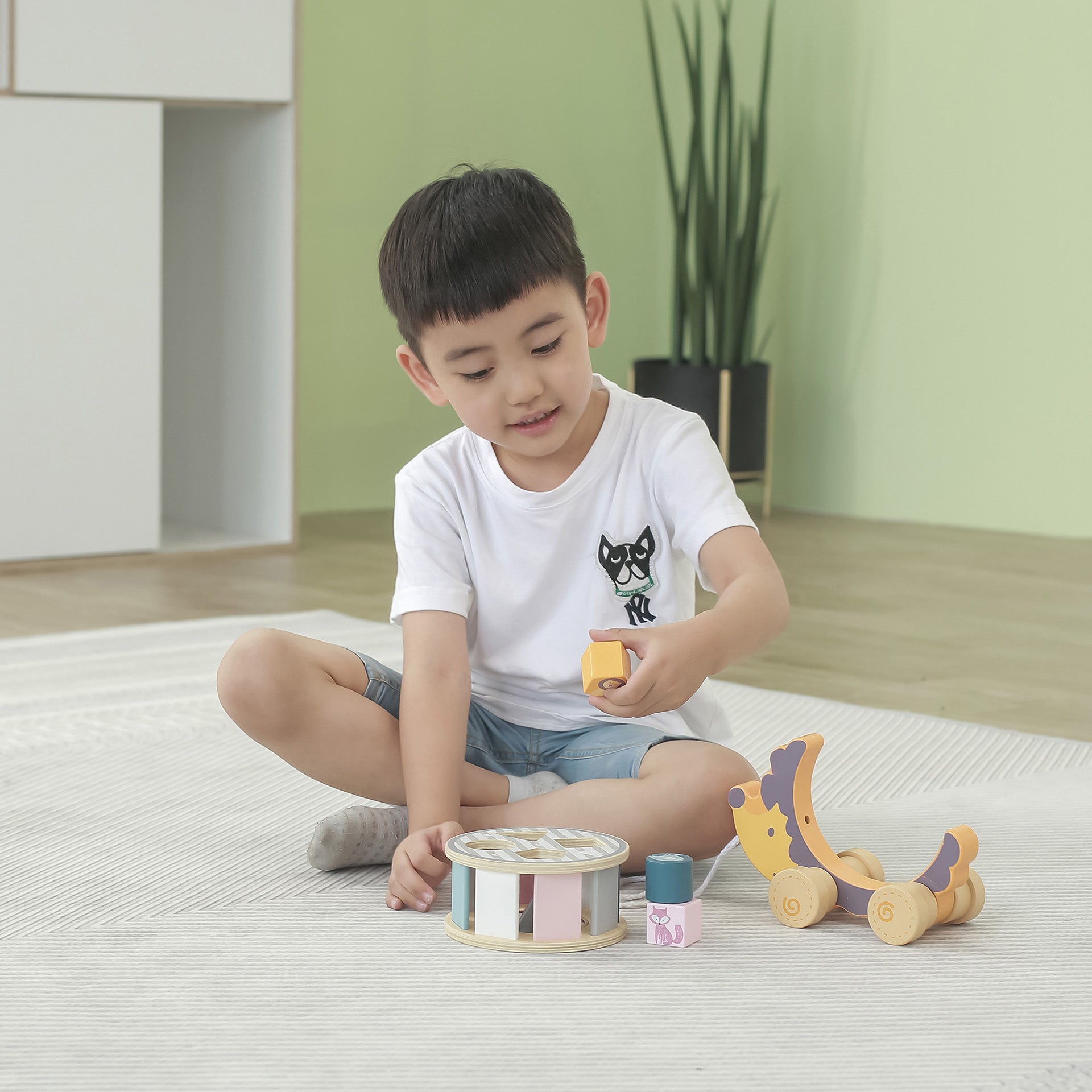 Wooden Hedgehog Sorting Wheel - Baby&More