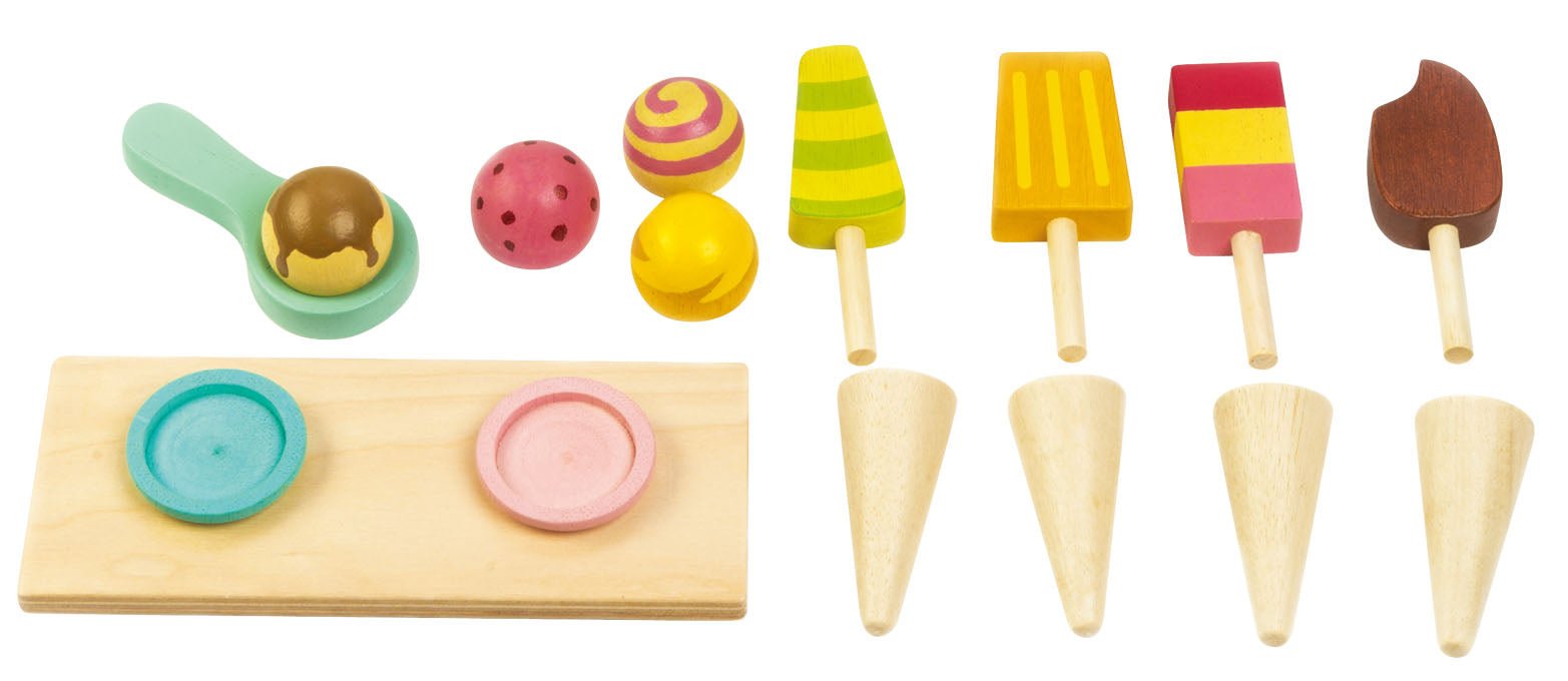 Wooden Ice Cream Cart with Ice Creams - Baby&More