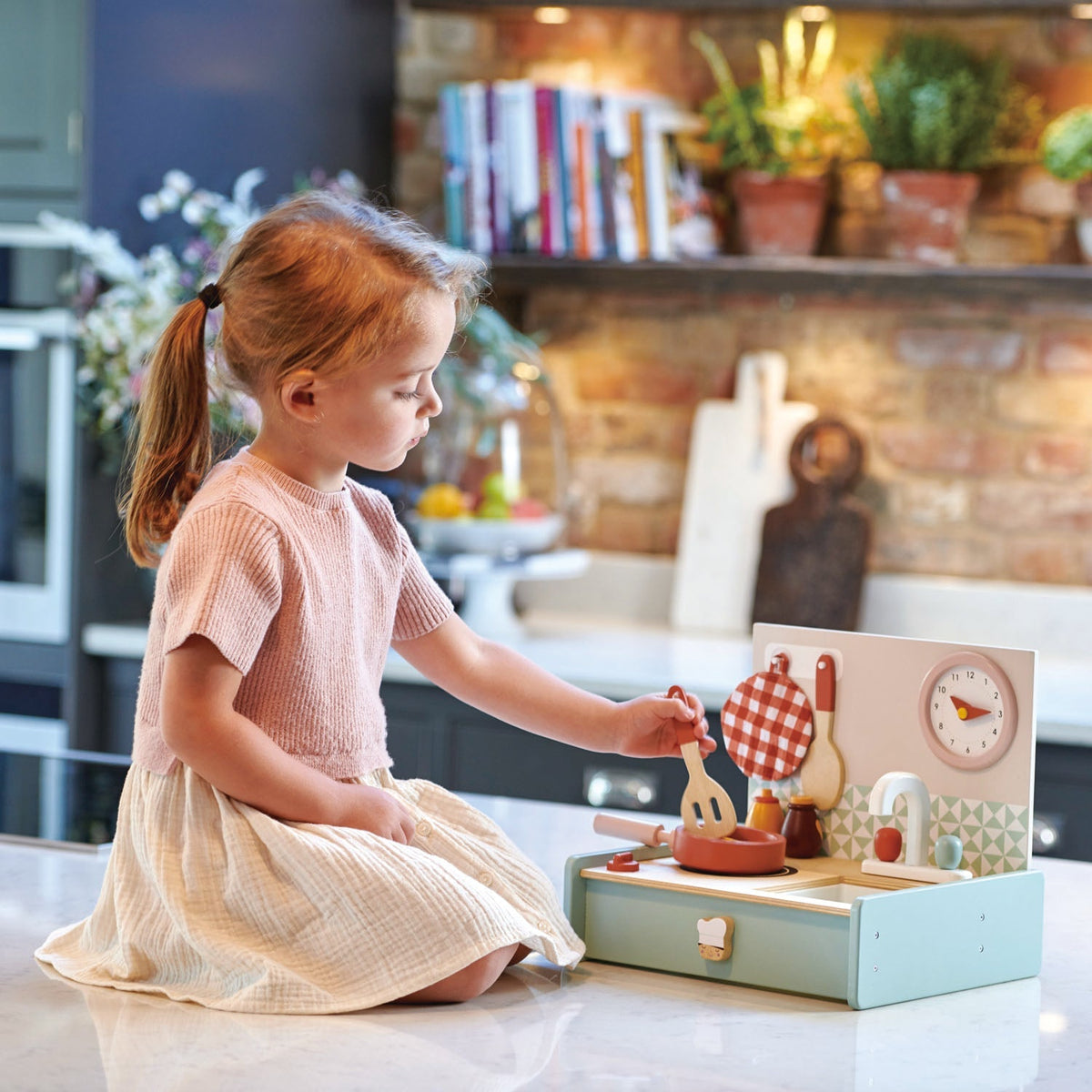 Wooden Kitchenette Foldable Playset - Baby&More