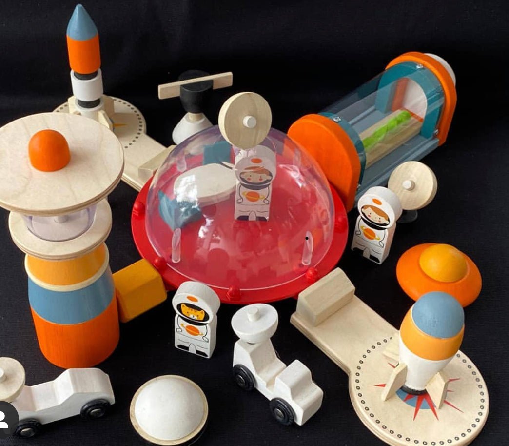 Wooden Life On Mars Space Playset - Baby&More