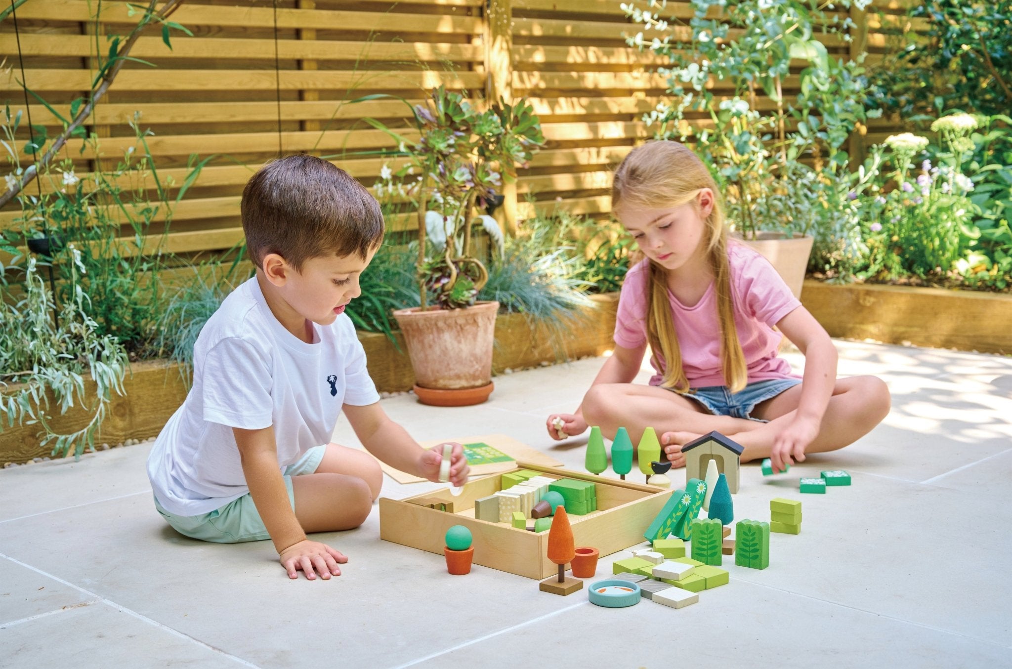 Wooden Little Garden Designer Playset with 64 Pieces - Baby&More