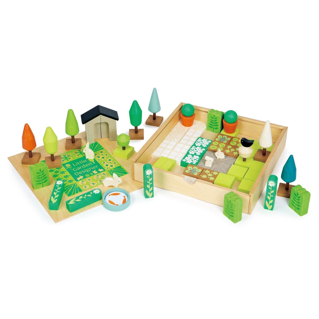Wooden Little Garden Designer Playset with 64 Pieces - Baby&More