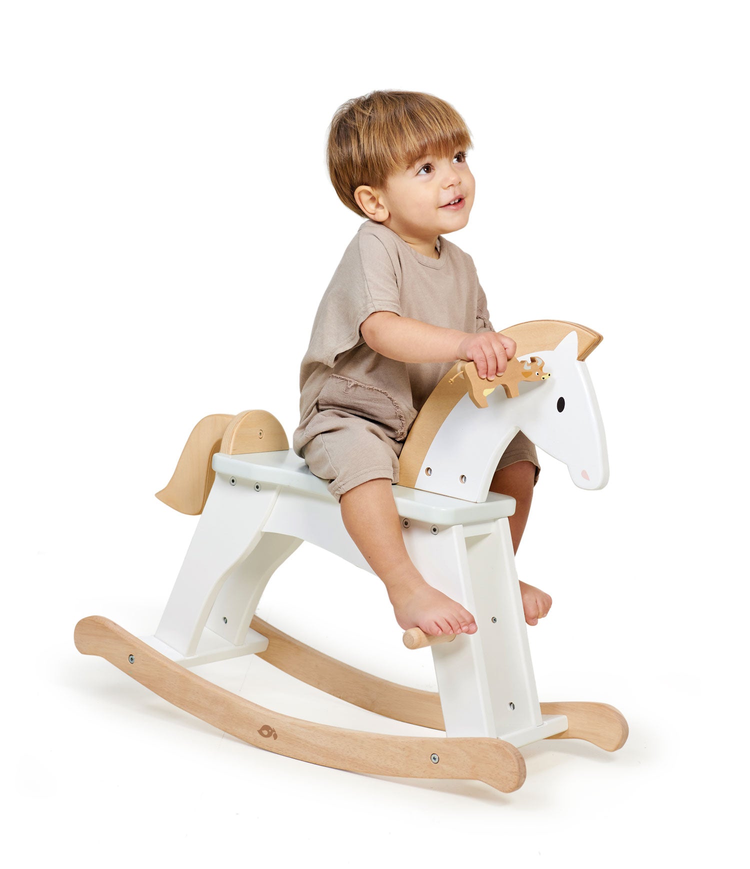 Wooden Lucky Rocking Horse - White - Baby&More