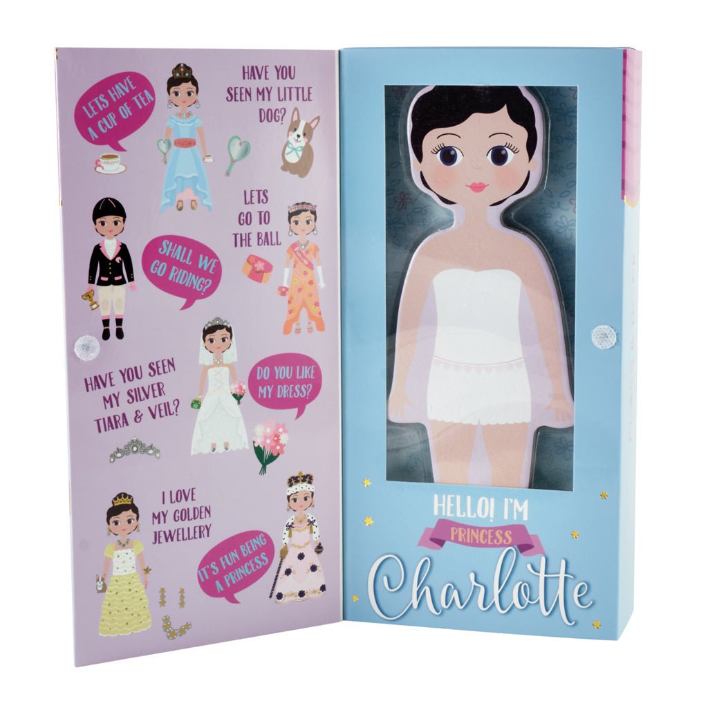Wooden Magnetic Dress Up Doll - Charlotte - Baby&More