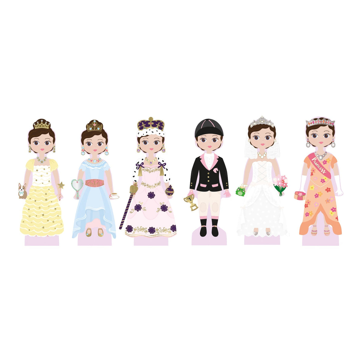 Wooden Magnetic Dress Up Doll - Charlotte - Baby&More