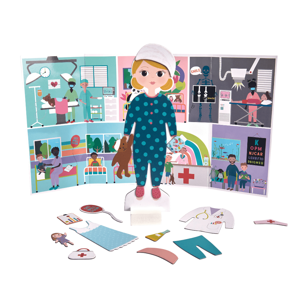 Wooden Magnetic Dress Up Doll - Hospital - Florence - Baby&More