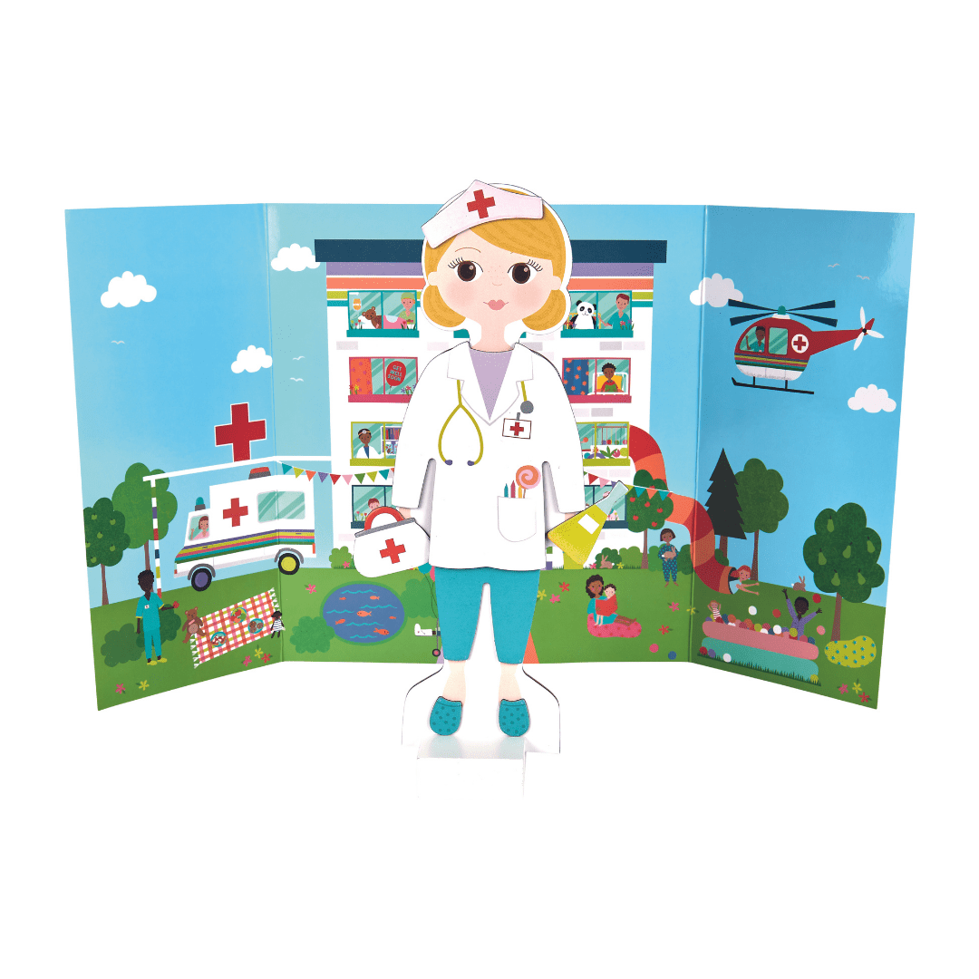 Wooden Magnetic Dress Up Doll - Hospital - Florence - Baby&More