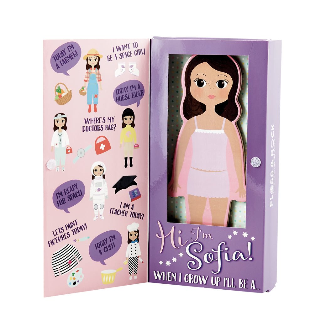 Wooden Magnetic Dress Up Doll - Sofia - Baby&More