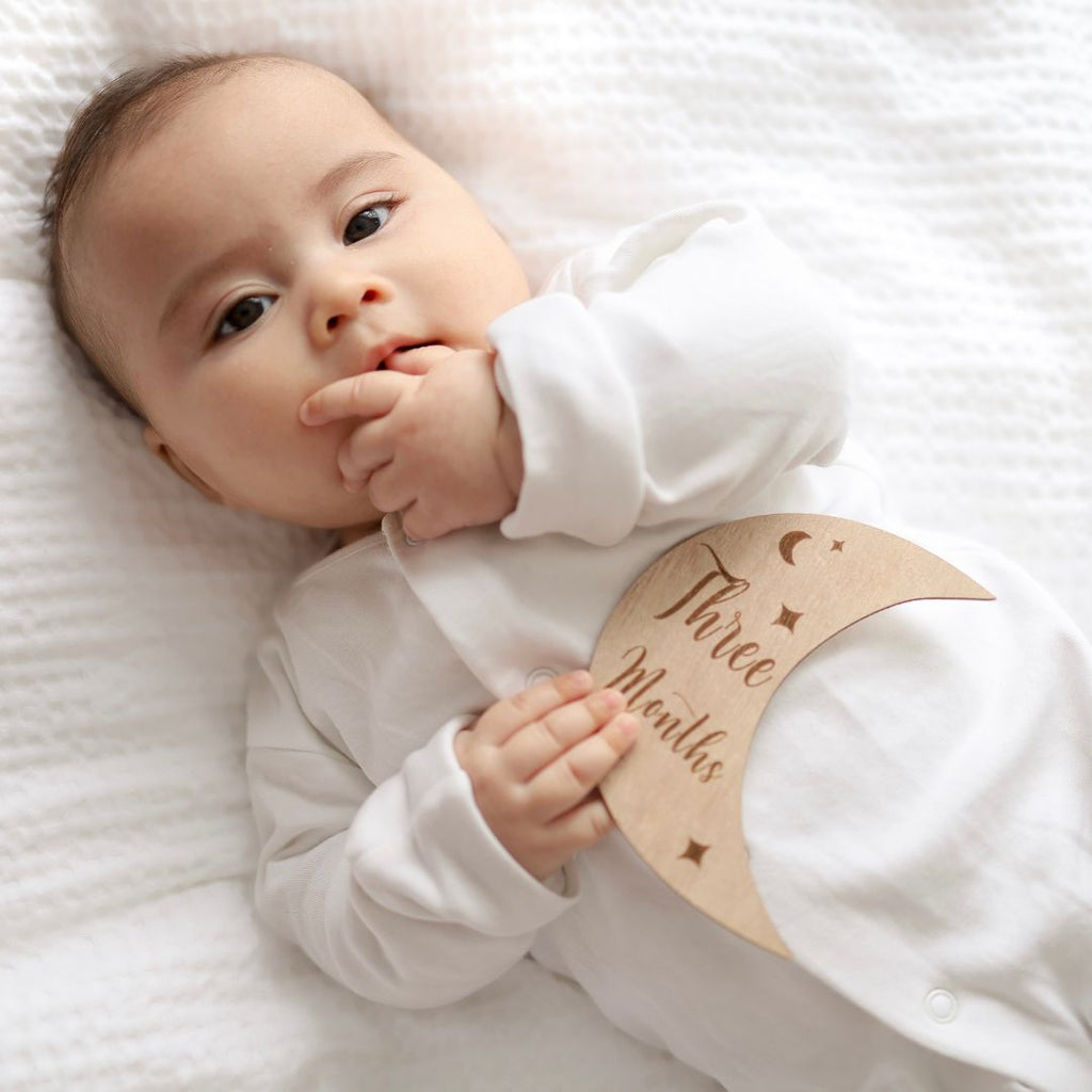 Wooden Month - by - Month Baby Milestone Set - Baby&More