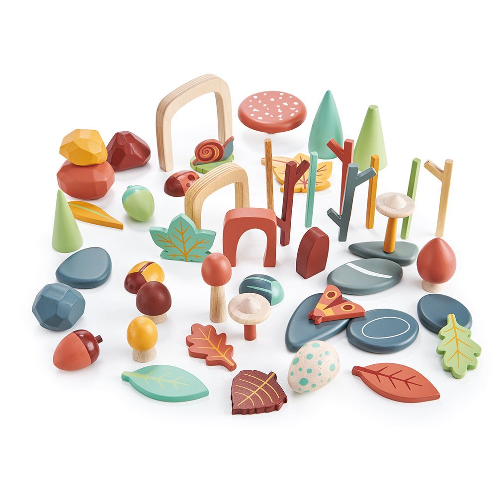 Wooden My Forest Floor Block Playset - Baby&More