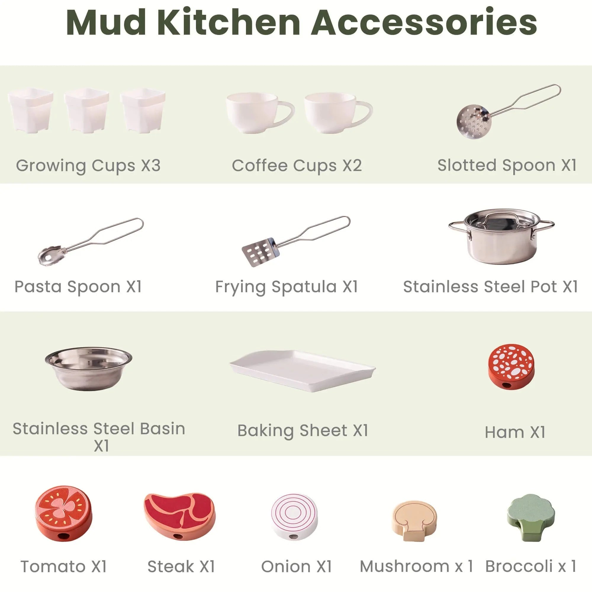 Wooden Outdoor Mud Play Kitchen – Green - Baby&More