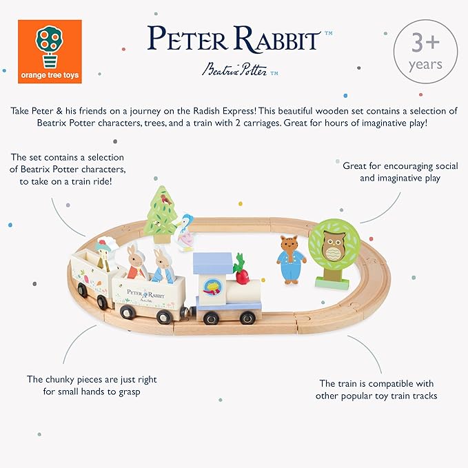 Wooden Peter Rabbit™ Train Set - Baby&More