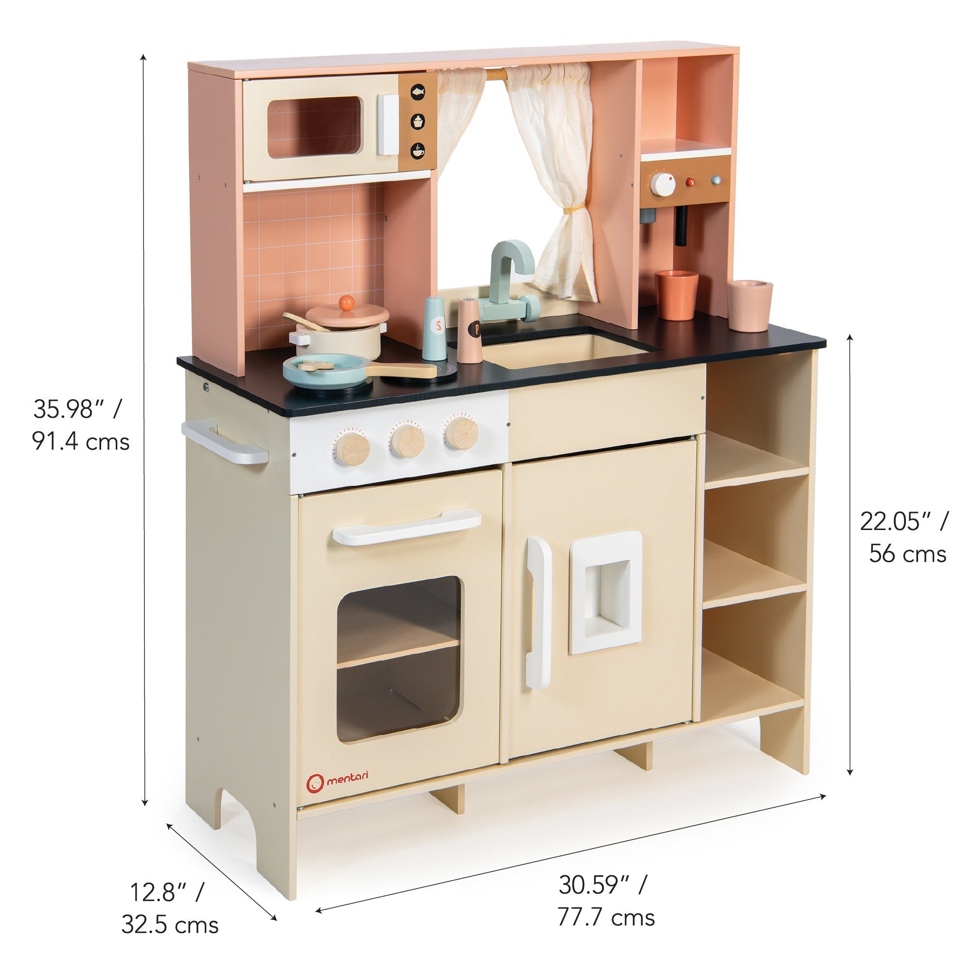 Wooden Play Kitchen - Cream - Baby&More