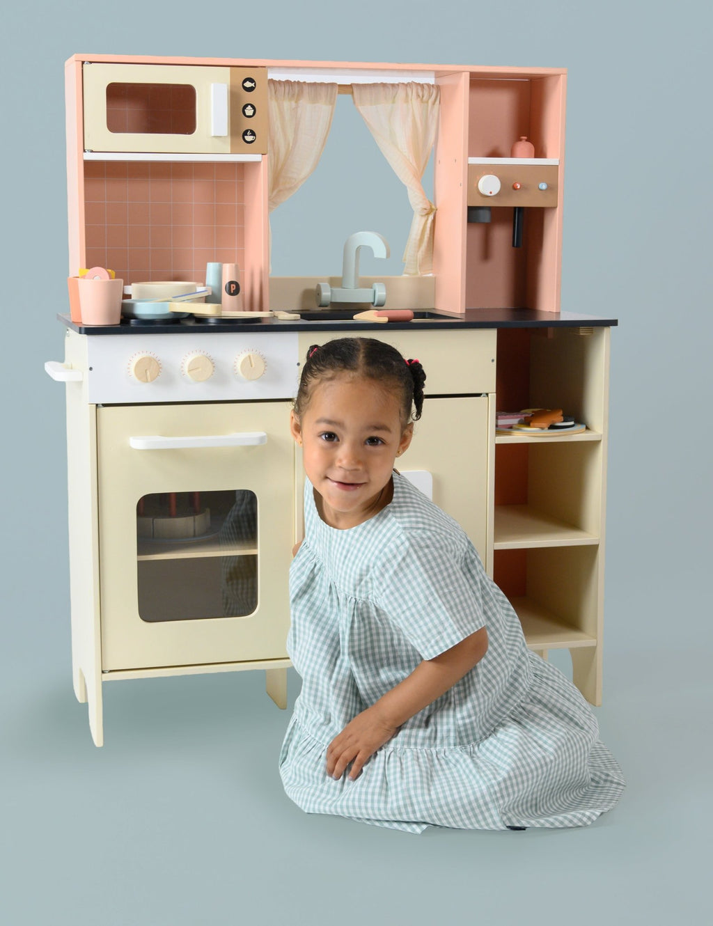 Wooden Play Kitchen - Cream - Baby&More