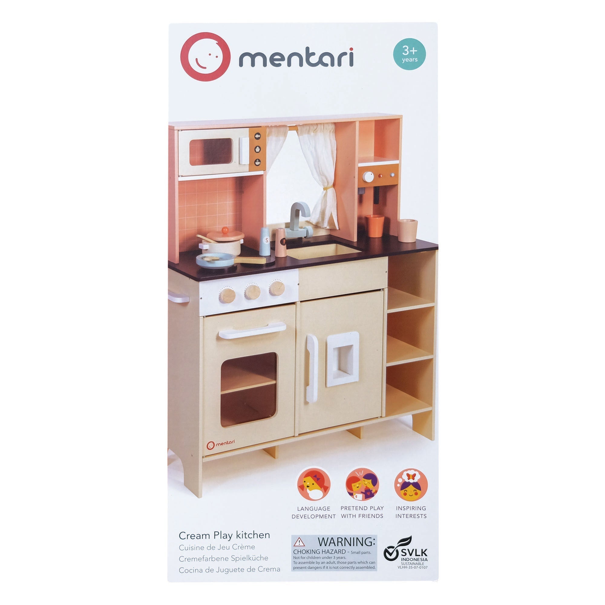 Wooden Play Kitchen - Cream - Baby&More