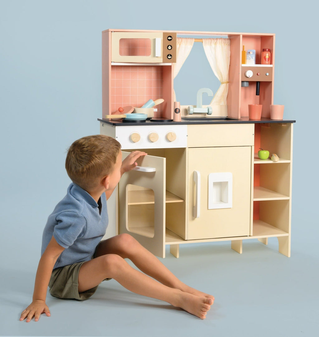 Wooden Play Kitchen - Cream - Baby&More