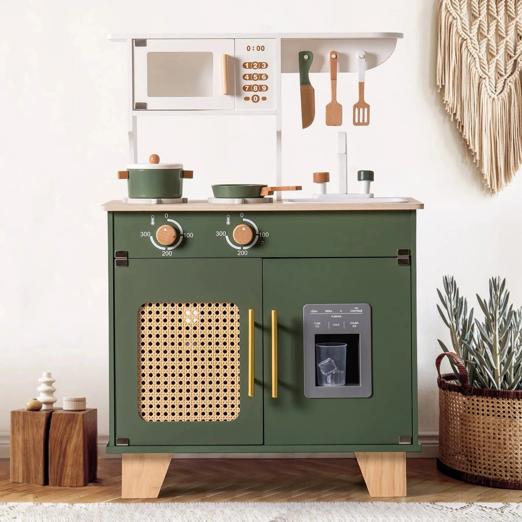 Wooden Play Kitchen - Vintage Green - Baby&More
