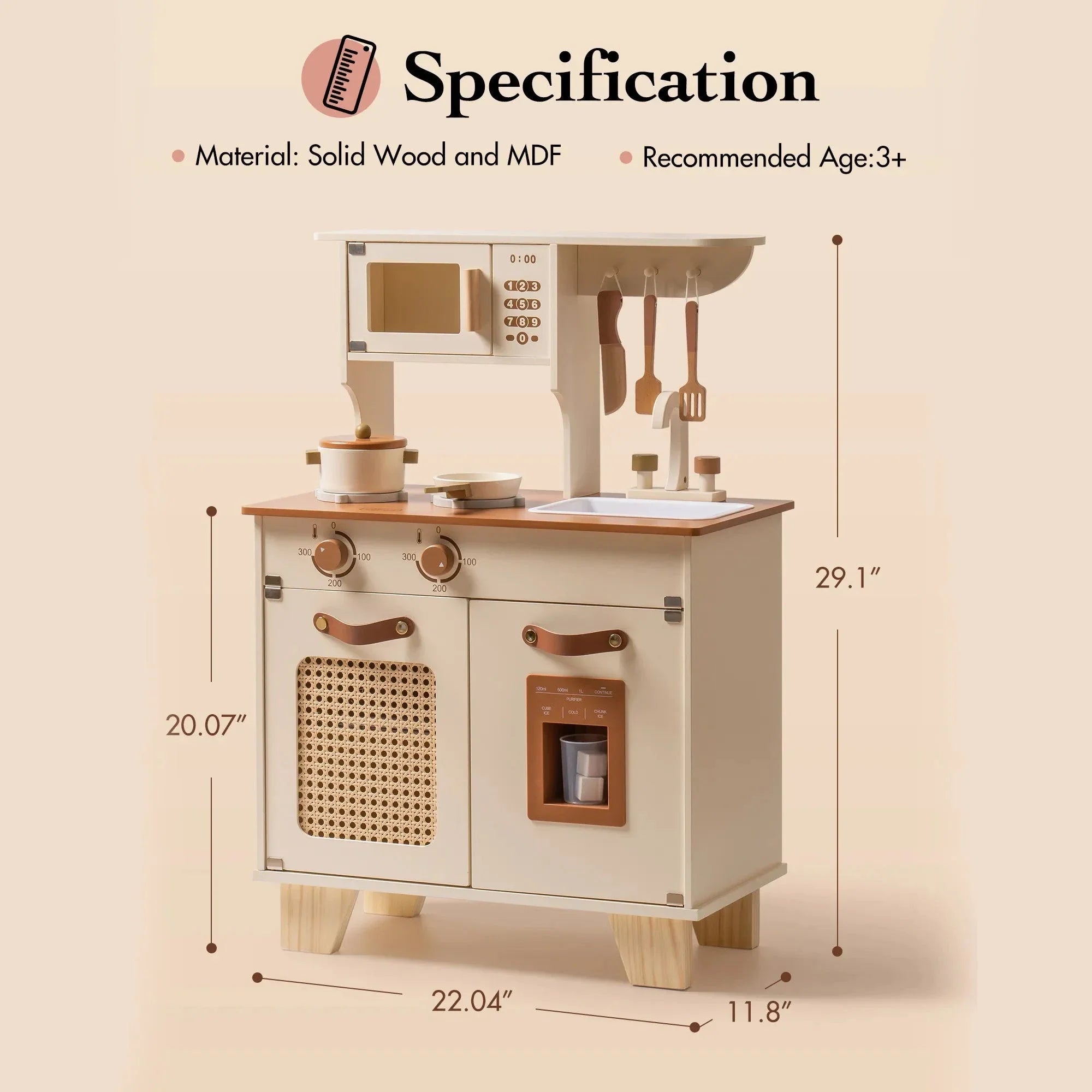 Wooden Play Kitchen - Vintage Green - Baby&More