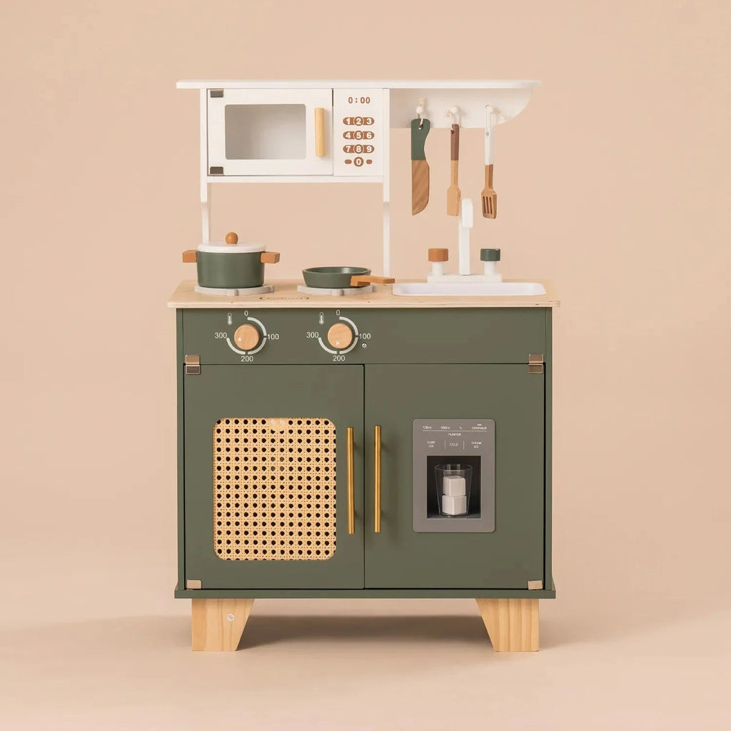 Wooden Play Kitchen - Vintage Green - Baby&More