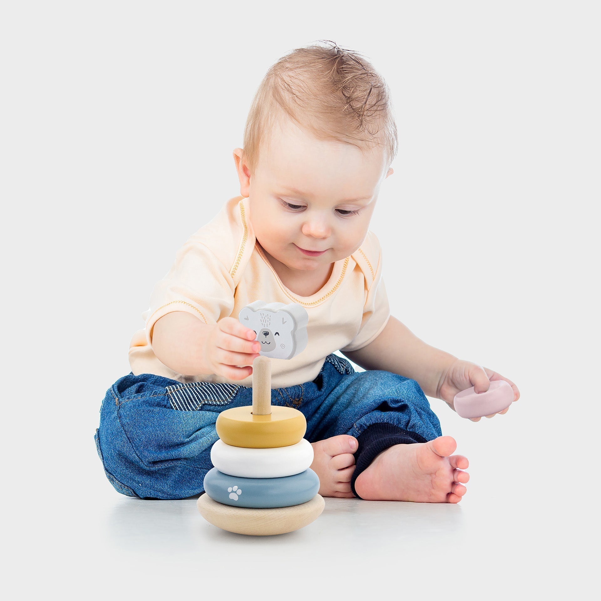 Wooden Polar Bear Stacker - Baby&More