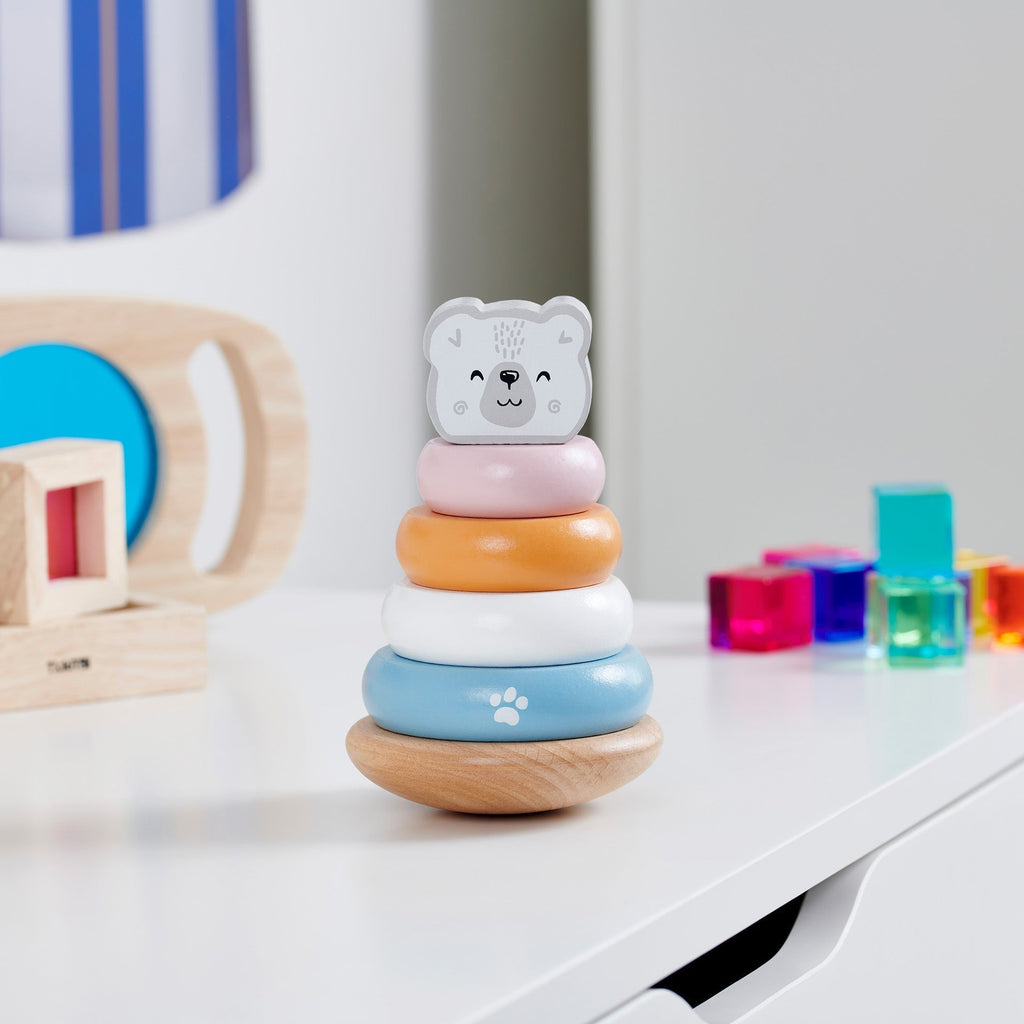 Wooden Polar Bear Stacker - Baby&More
