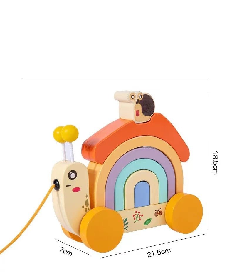 Wooden Pull Along Toy - Many Animals - Baby&More