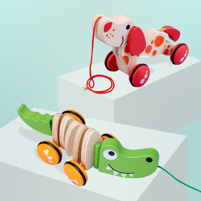 Wooden Pull Along Toy - Many Animals - Baby&More