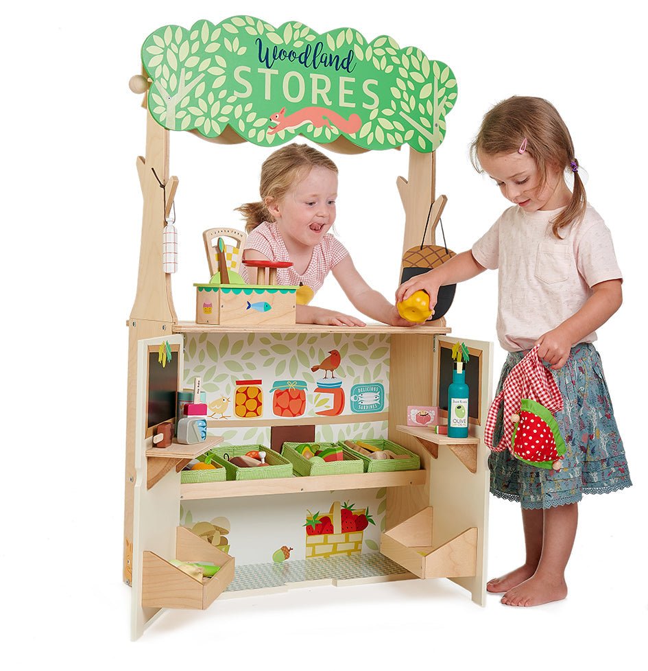 Wooden Reversible Woodland Stores & Theatre - Baby&More