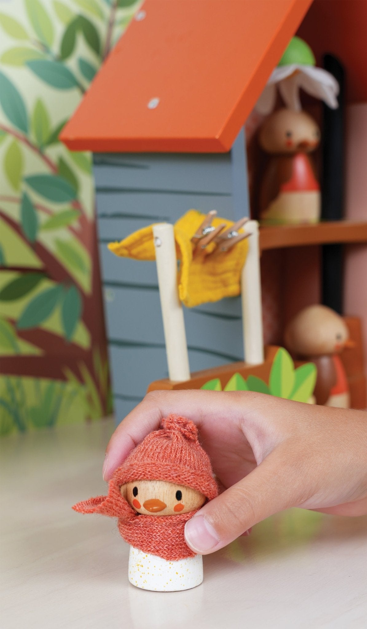 Wooden Robin's Nest Box Dolls House Playset - Baby&More