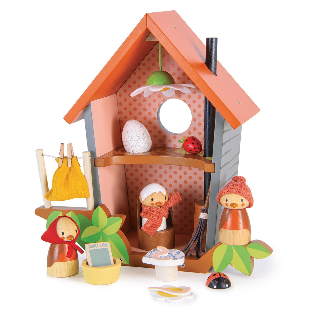 Wooden Robin's Nest Box Dolls House Playset - Baby&More