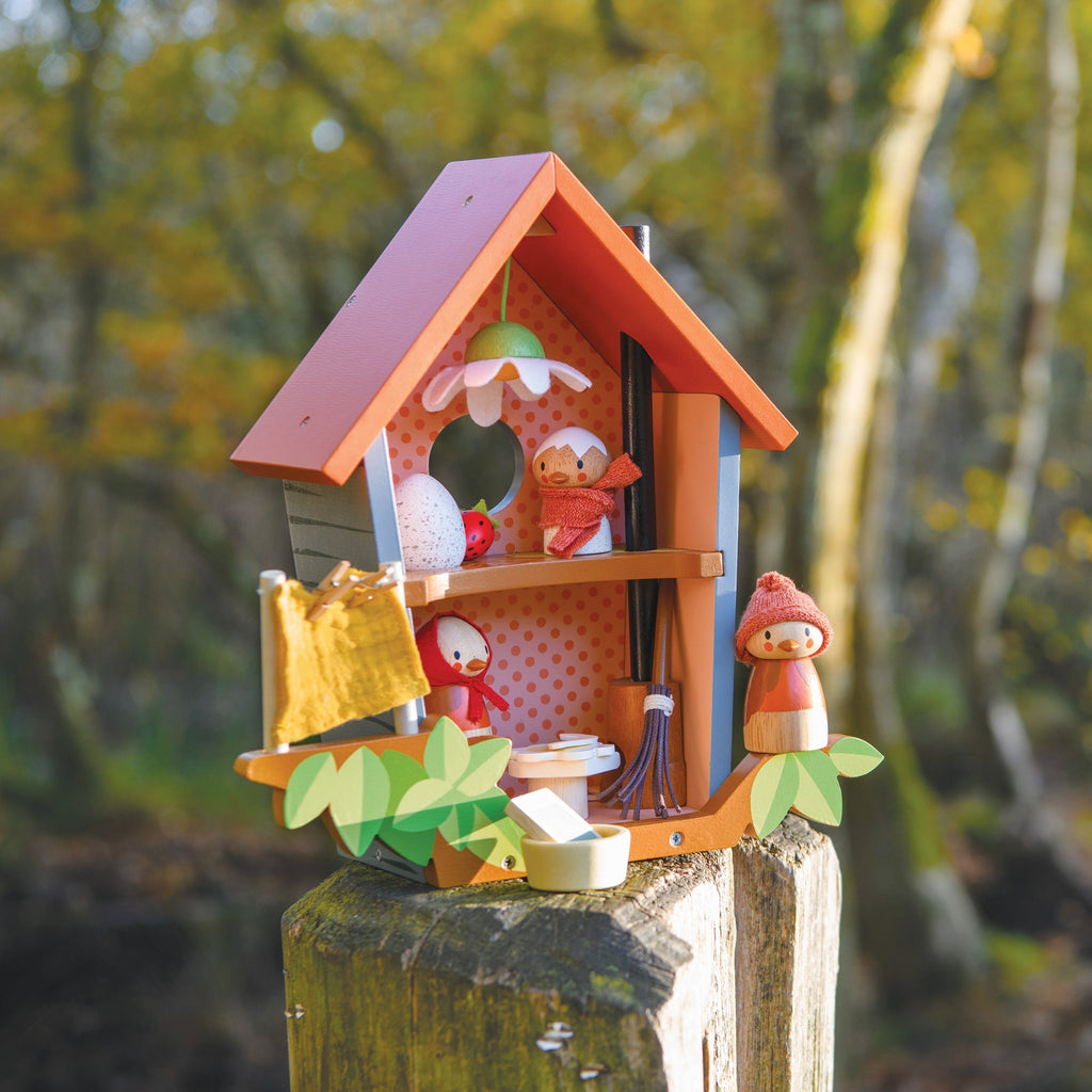Wooden Robin's Nest Box Dolls House Playset - Baby&More