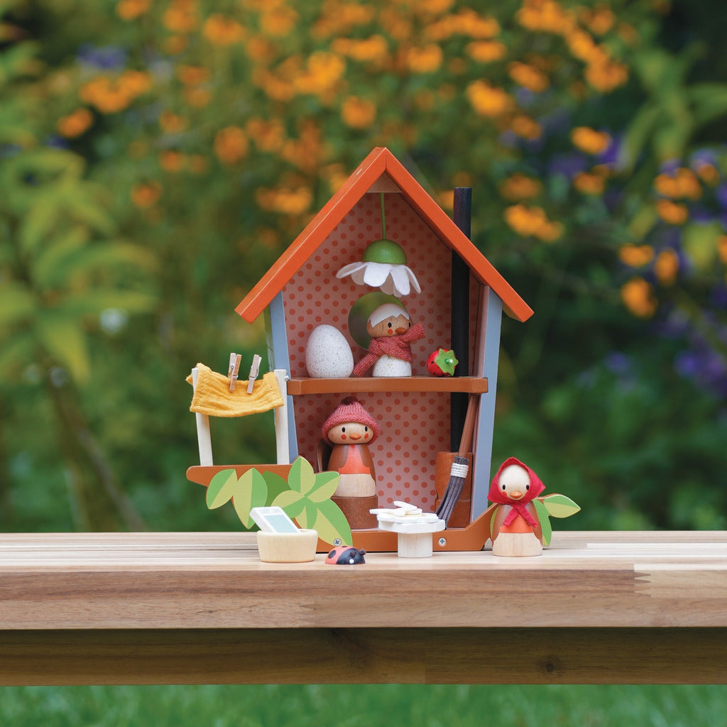 Wooden Robin's Nest Box Dolls House Playset - Baby&More