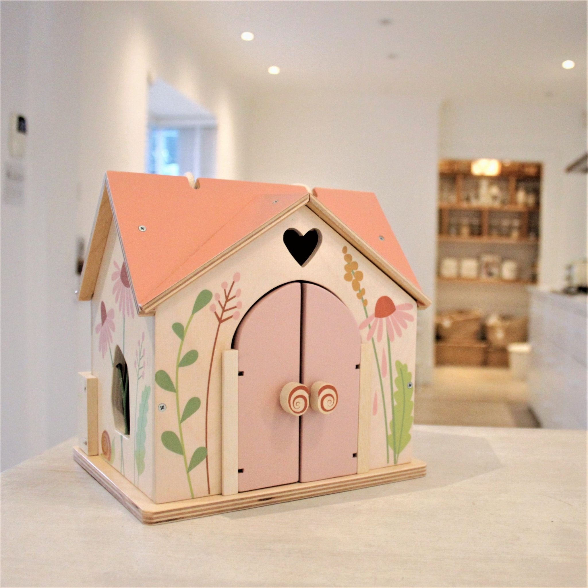 Wooden Rosewood Cottage Dolls House - Baby&More