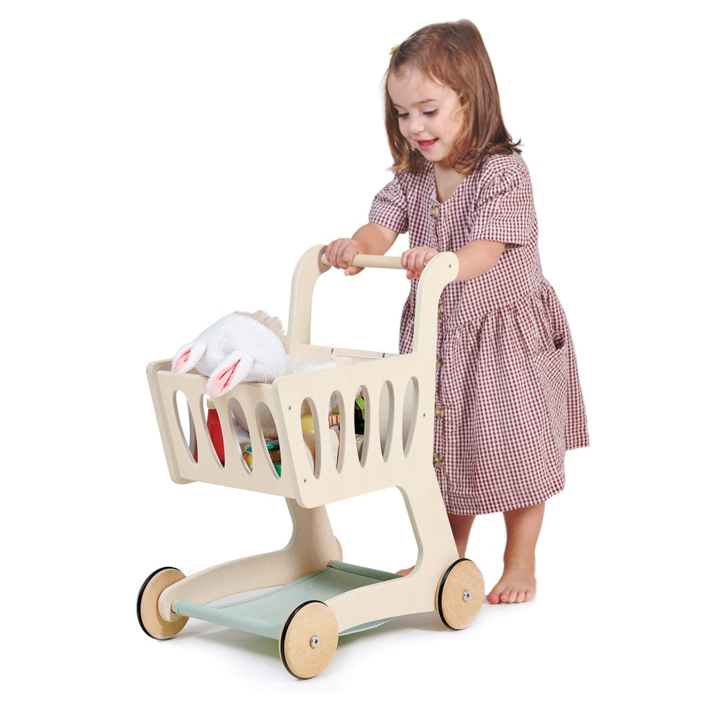 Wooden Shopping Trolley / Cart - Baby&More