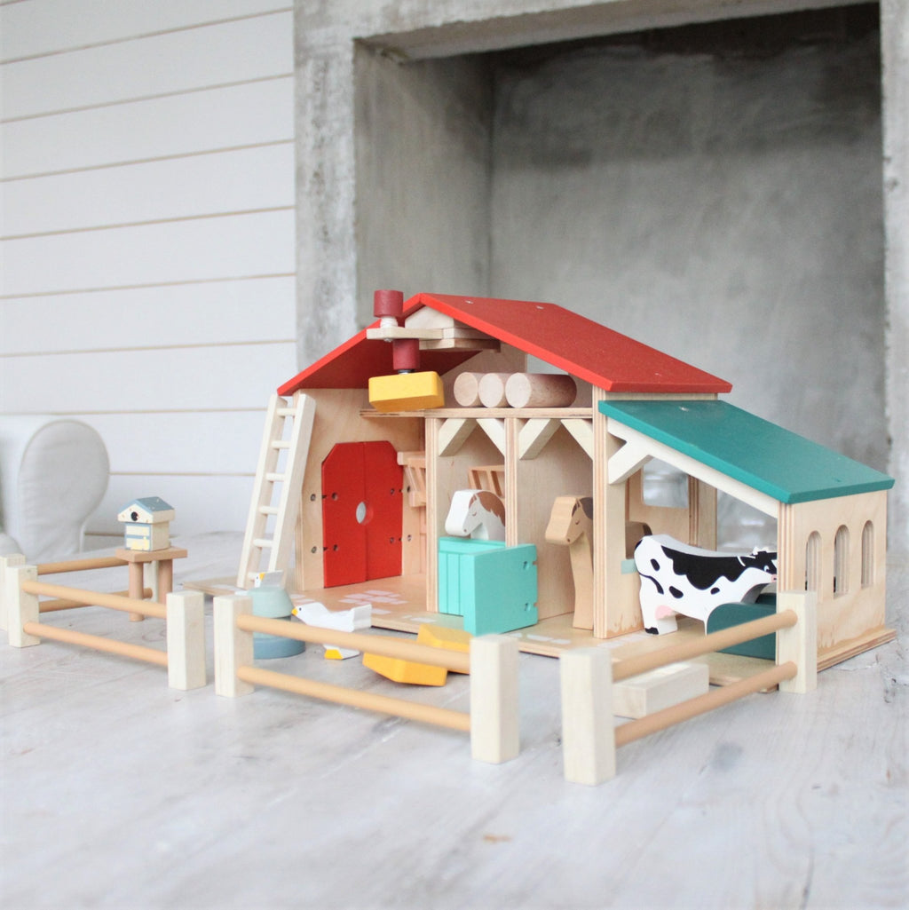 Wooden Tender Leaf Farm Playset - Baby&More
