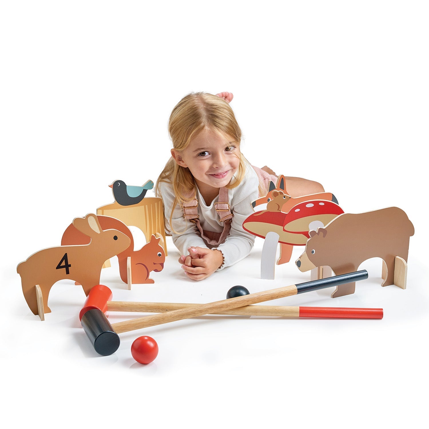 Wooden Woodland Indoor Croquet Set - Baby&More