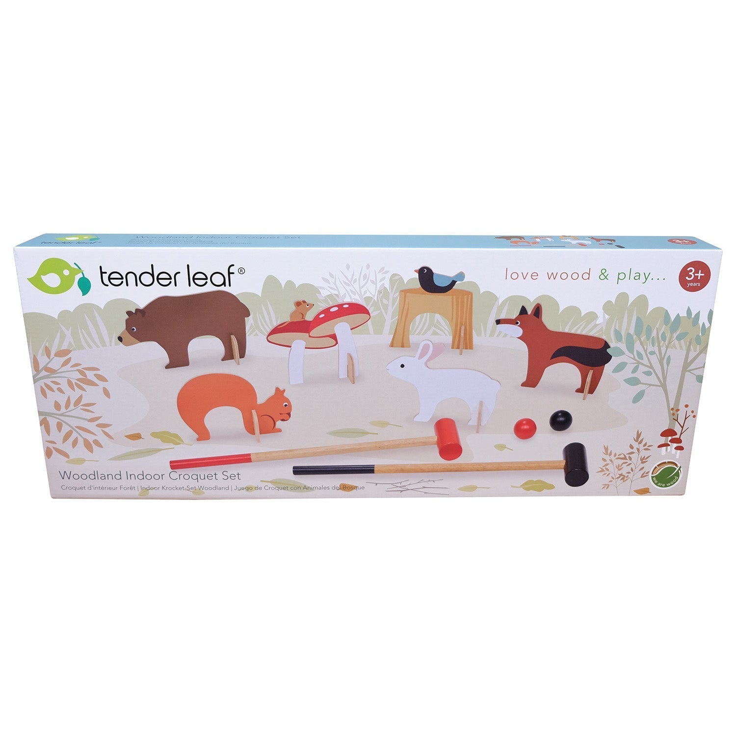 Wooden Woodland Indoor Croquet Set - Baby&More