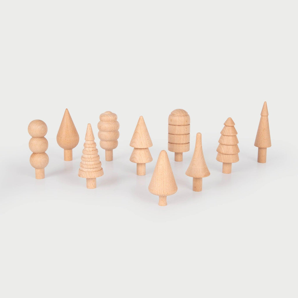 Woodland Toy Trees - Set of 10 - Baby&More