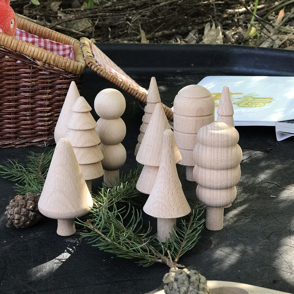 Woodland Toy Trees - Set of 10 - Baby&More