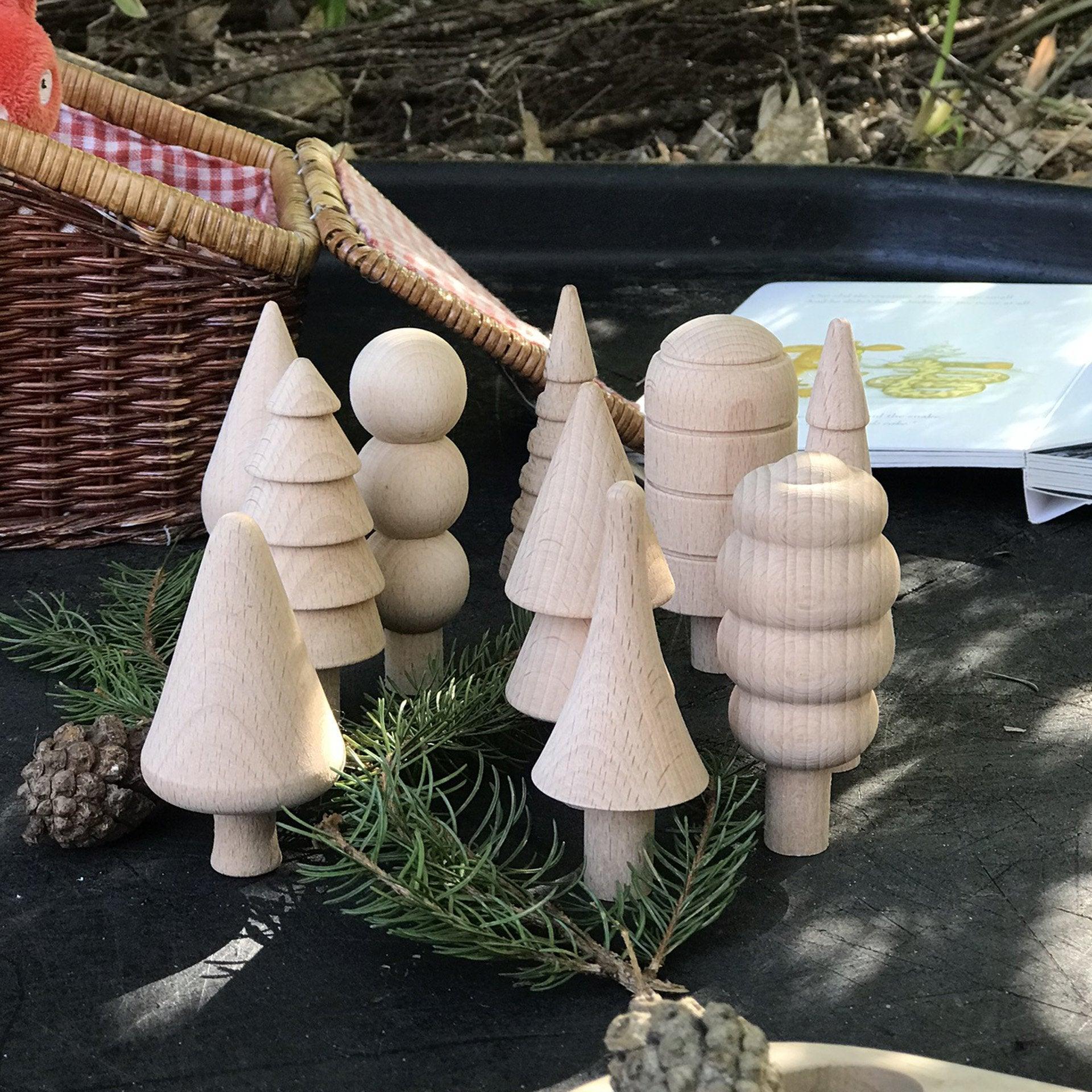 Woodland Toy Trees - Set of 10 - Baby&More