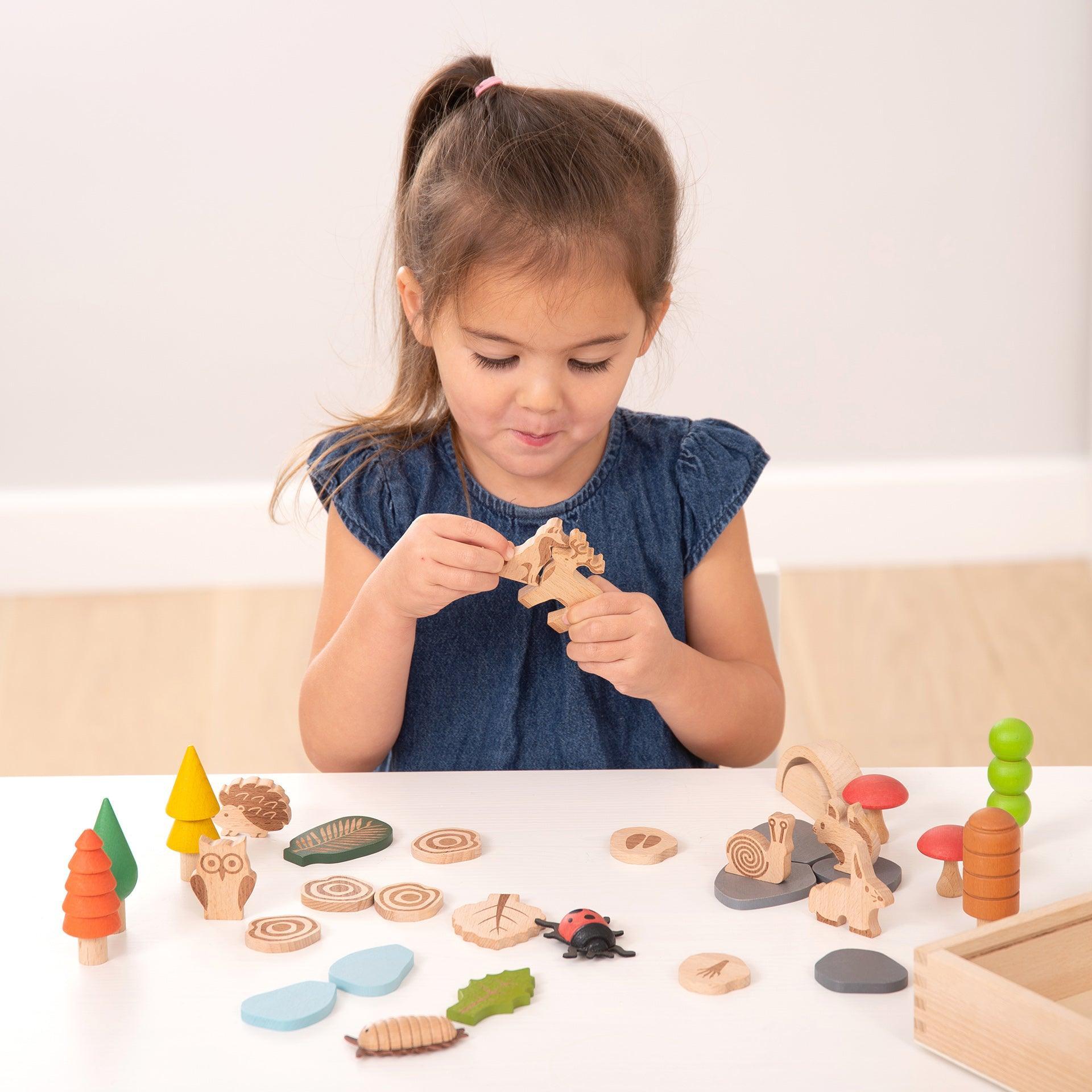 Woodland Trail Set with Trees, Leaves & Animals - Baby&More