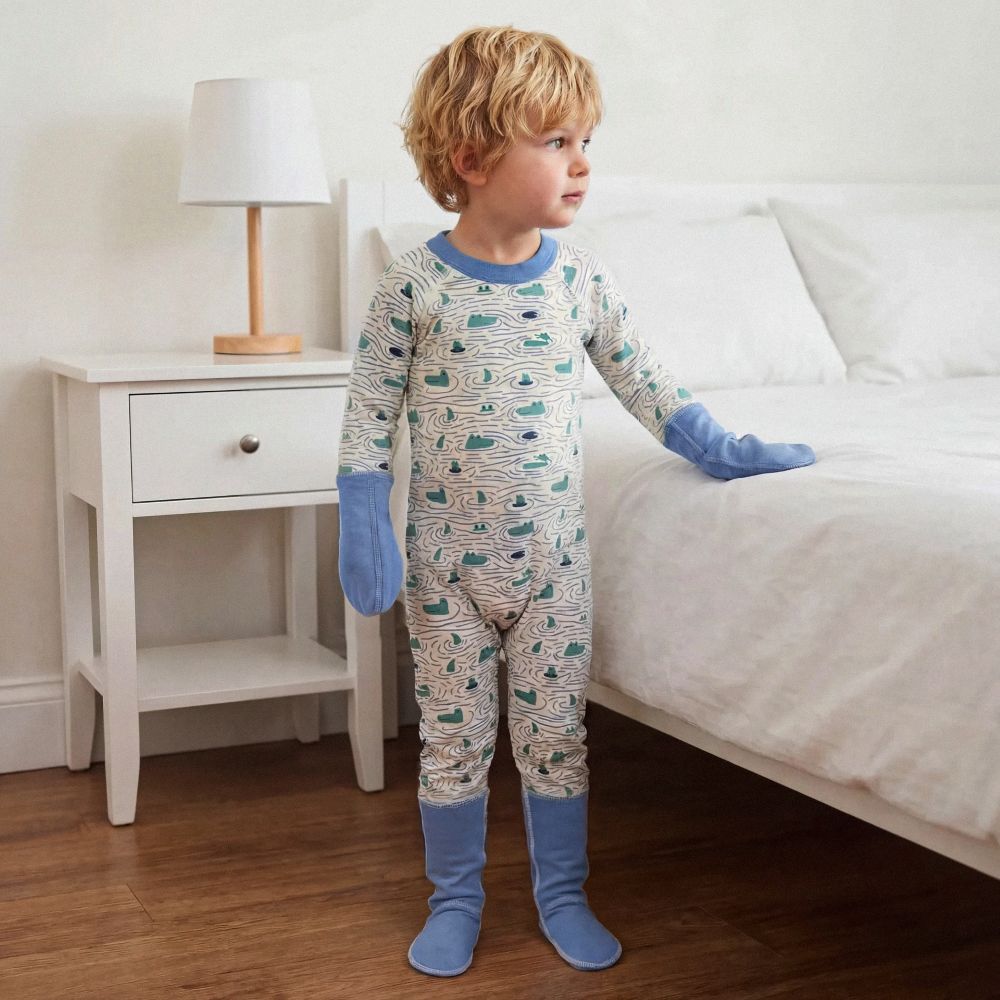 Eczema Clothing Scratch Mitten Footed Pyjamas - 1-4 Years